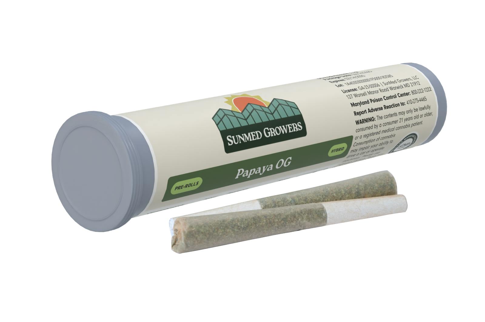 SunMed Growers - Papaya OG Pre Roll 0.5g/2 Pack - 1