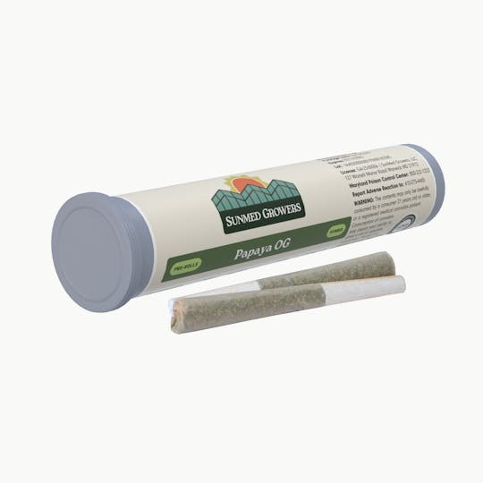 SunMed Growers - Papaya OG Pre Roll 0.5g/2 Pack - 1