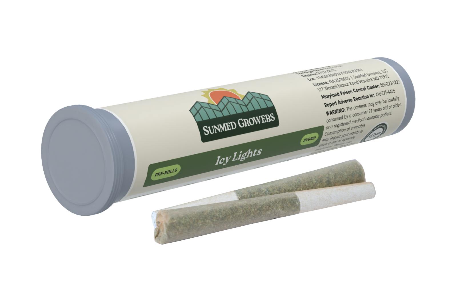 SunMed Growers - Icy Lights Pre Roll 0.5g/2 Pack - 1