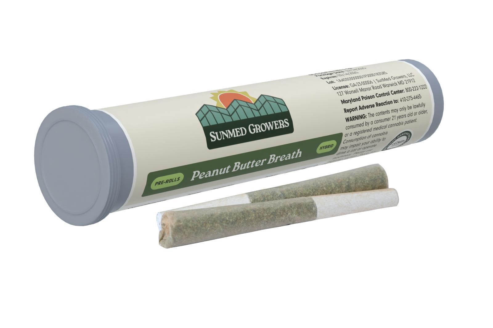 SunMed Growers - Peanut Butter Breath Pre Roll 0.5g/2 Pack - 1