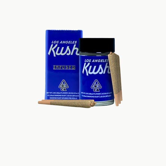 LA Kush - Los Angeles Kush - Blue Box - Diamond Dust Infused Pre-Rolls - 5 (0.5G) - 1