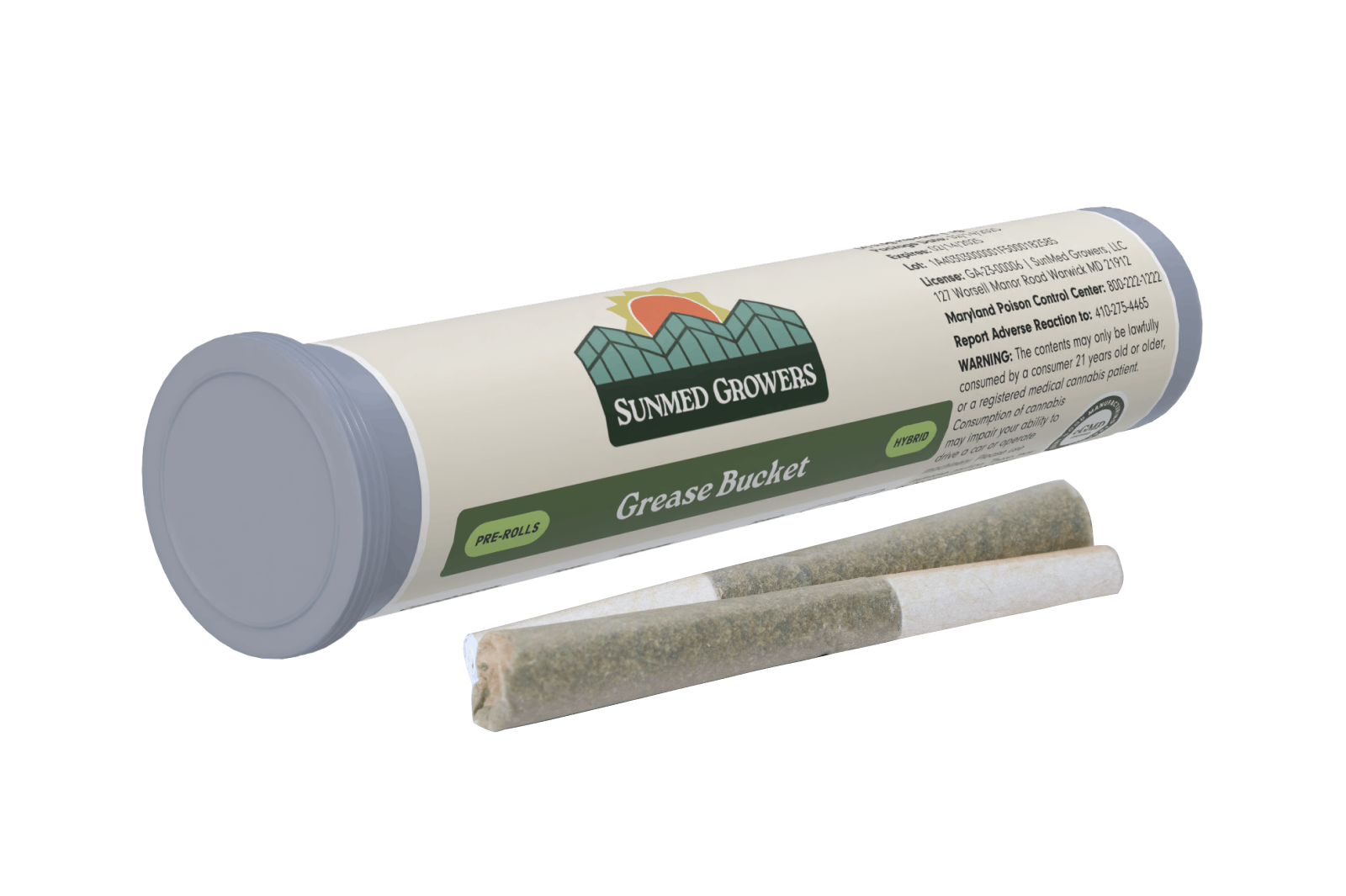 SunMed Growers - Grease Bucket Pre Roll 0.5g/2 Pack - 1