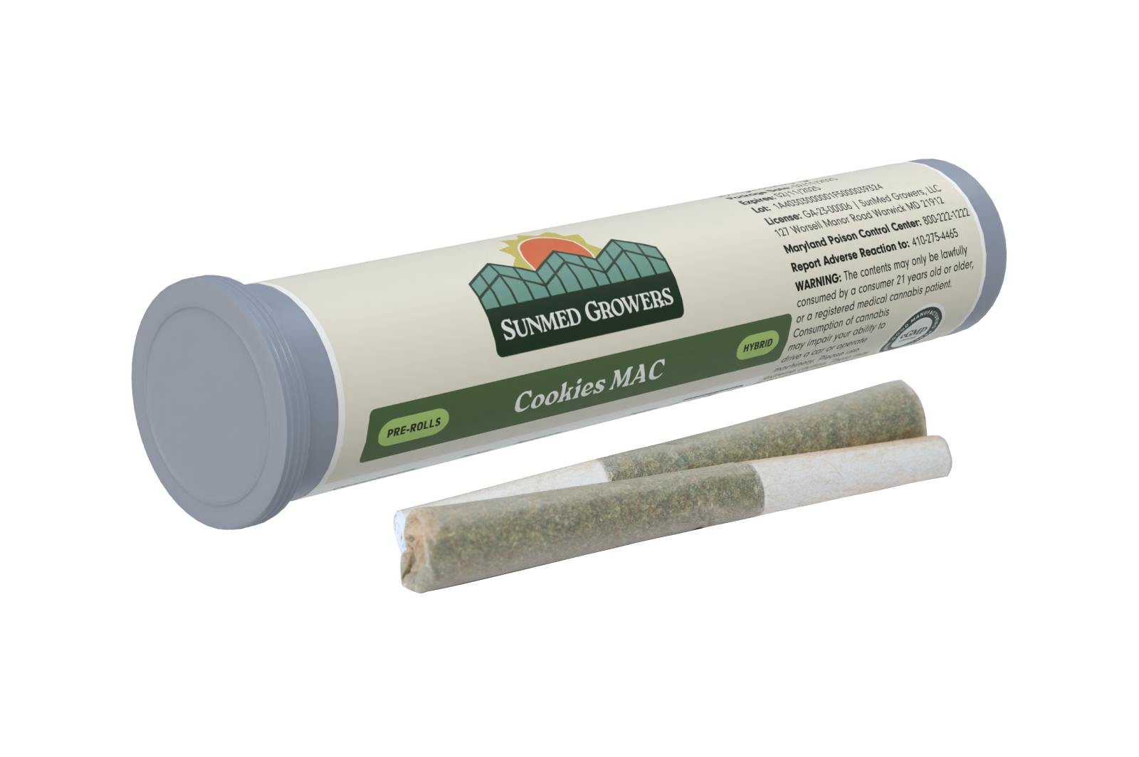 SunMed Growers - Cookies MAC Pre Roll 0.5g/2 Pack - 1