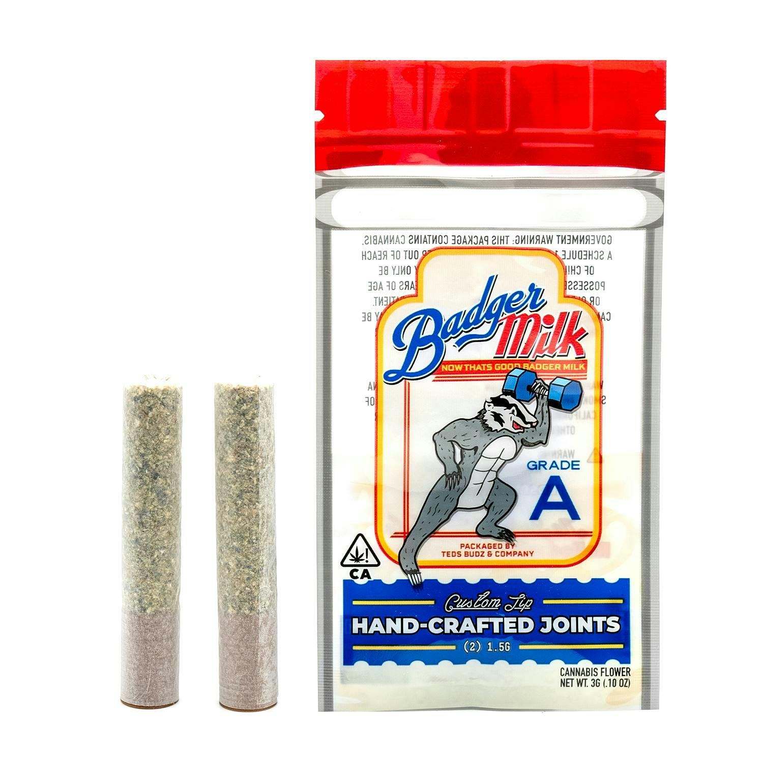 TEDS BUDZ - Teds Budz | Badger Milk | Joints | 1.5g each | 2pk - 1