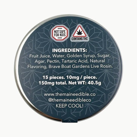 Indico - 150mg Blueberry Gummies - The Maine Edible Co. + Brave Boat Gardens - 1