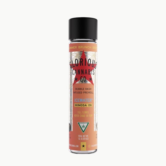 Glorious Cannabis Company - Mimosa OG 1G | Summer Brunch Series | Bubble Hash Infused Pre-Roll - 1