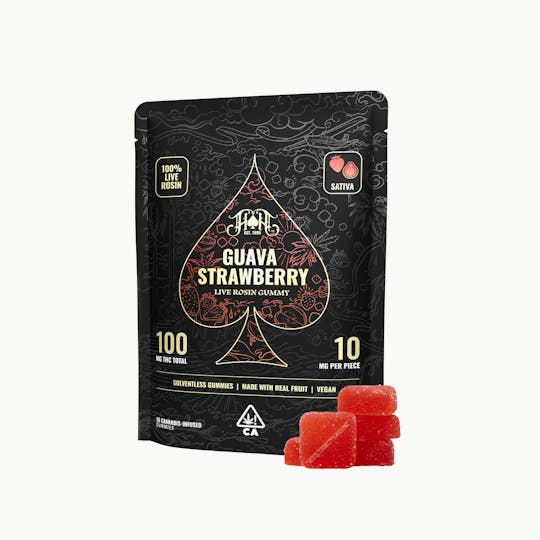 Heavy Hitters - Guava Strawberry | Sativa - Live Rosin Gummies - 1