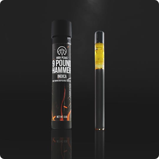 High Peaks - 9lb Hammer | Indica | Disposable Vape Pen | 0.5g - 1