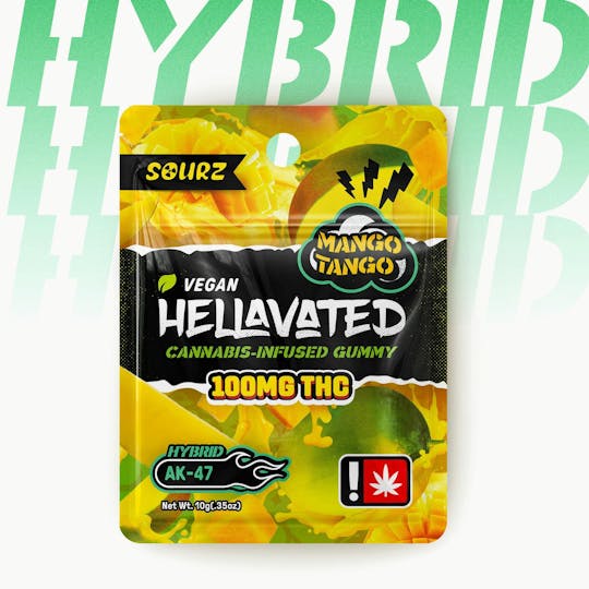 Hellavated - Mango Tango (1pc) Sour Gummiez 100mg - 1