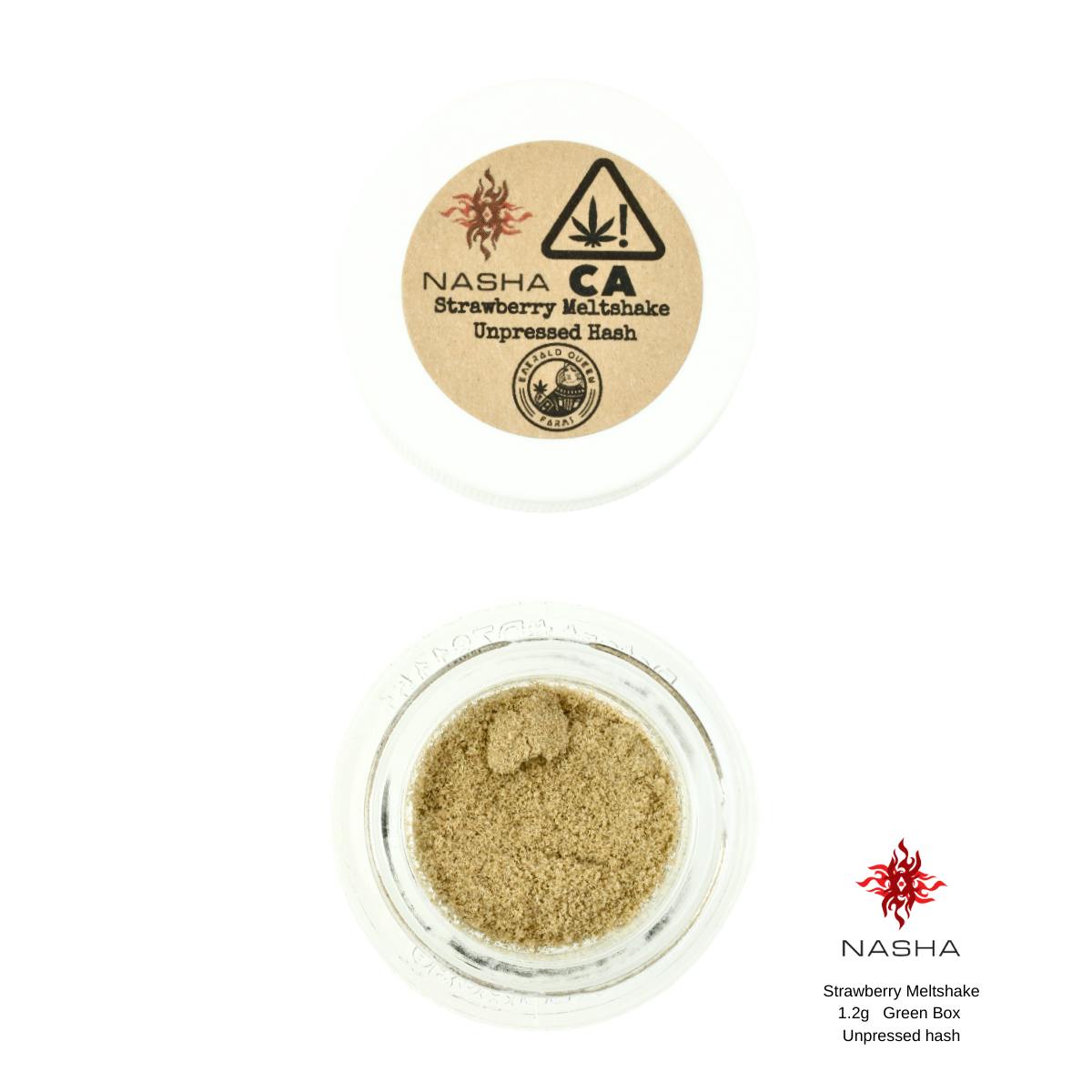 NASHA - Strawberry Meltshake 1.2g Green Unpressed Hash - 1