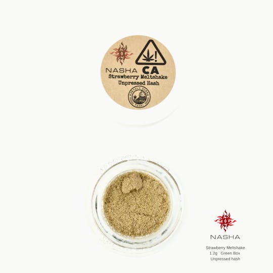 NASHA - Strawberry Meltshake 1.2g Green Unpressed Hash - 1