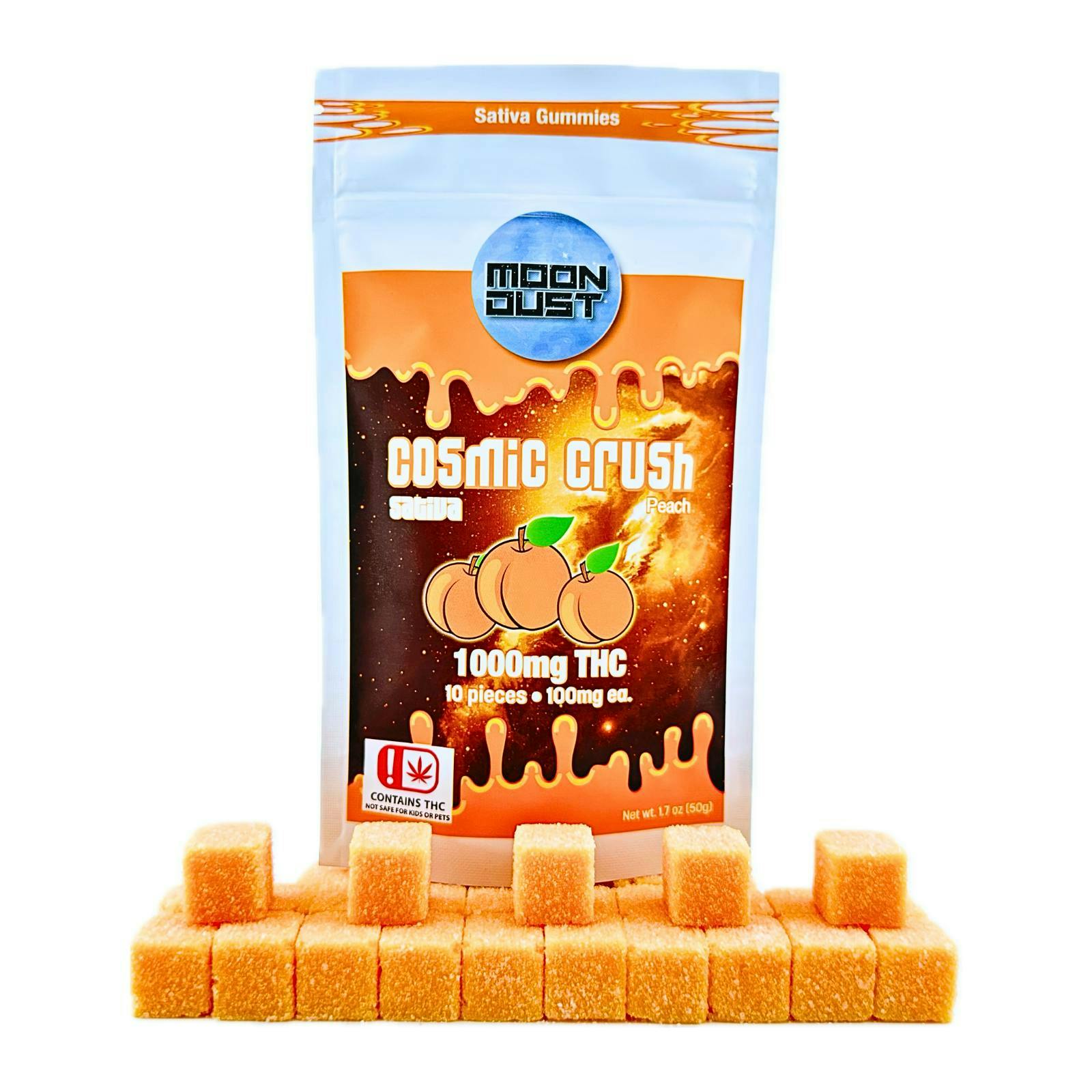MOON DUST - Moon Dust | Cosmic Crush Nano Gummies | 1000mg | 10ct | 100mg/ea - 1