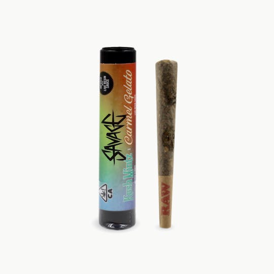SAVAGE - Kush Mintz X Caramel Gelato Infused Preroll - 0.7g Single - 1