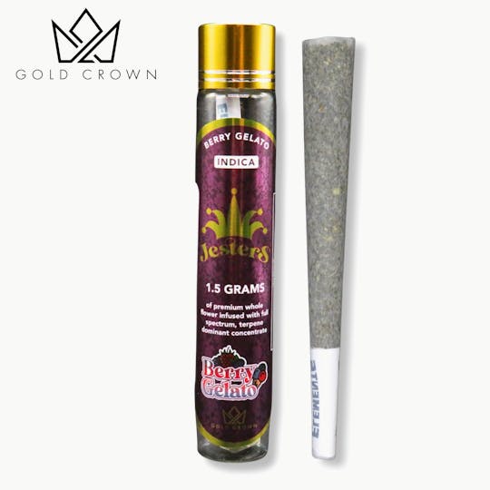 Gold Crown - Gold Crown | Jesters | Infused Pre Roll 1.5g | Berry Gelato - 1