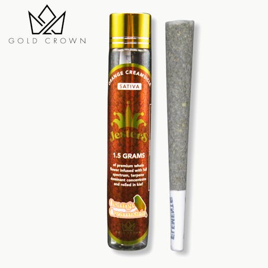 Gold Crown - Gold Crown | Jesters | Infused Pre Roll 1.5g | Orange Creamsicle - 1