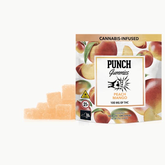 Punch Edibles & Extracts - Peach Mango Gummies 100mg (NY) - 1