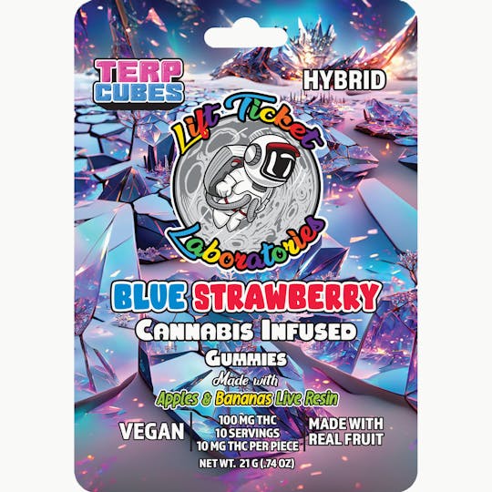 Lift Tickets - Blue Strawberry Terp Cubes - 1