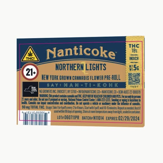 Nanticoke - NORTHERN LIGHTS 0.5G PRE-ROLL JOINT - 1
