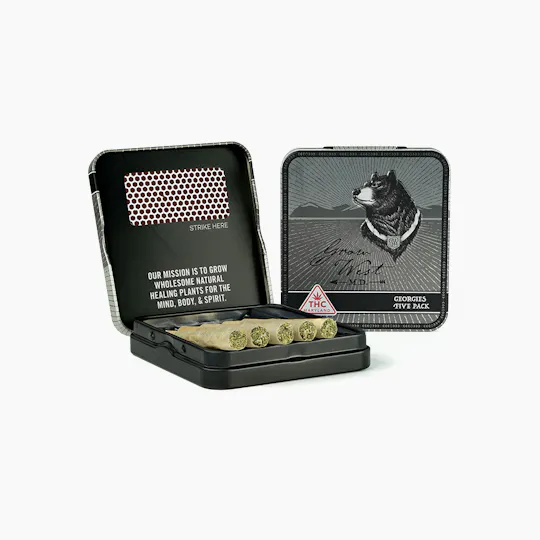 Grow West Cannabis Company - Silver Cloudz | Georgies | 5 Pack Pre-Roll | 2.5g - 1