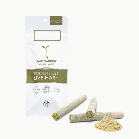 Raw Garden - Blueberry Fritter (3) Solventless Live Hash Infused Joints - 1