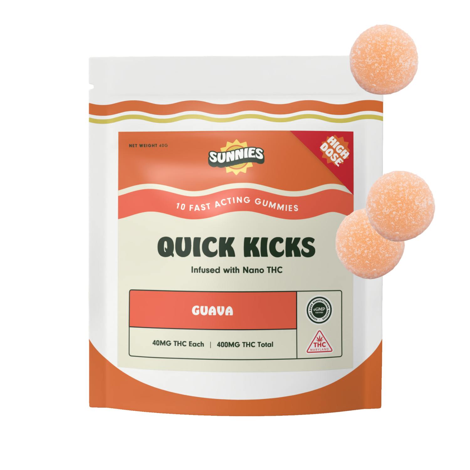 SunMed Growers - Guava Nano Gummies 400mg - 1