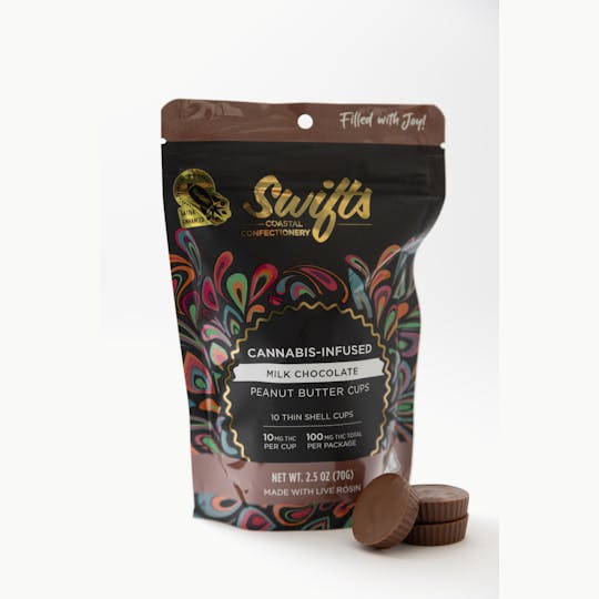Swifts Edibles - Swifts Peanut Butter Cups Milk Chocolate (THC:CBD:CBG:CBN)- ROSIN-SLEEP - 1