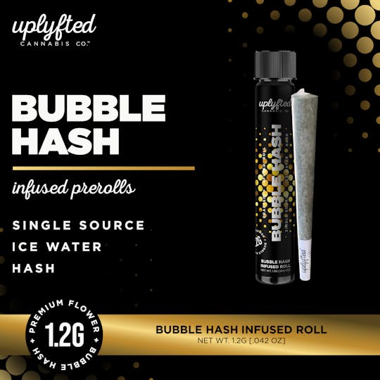 Uplyfted Cannabis Co - 1.2g Bubble Hash Infused Pre-Roll - Spritzer x Cap Junky Hash - 1