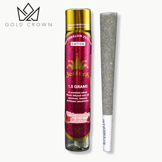 Gold Crown - Gold Crown | Jesters | Infused Pre Roll 1.5g | Watermelon Zkittles - 1