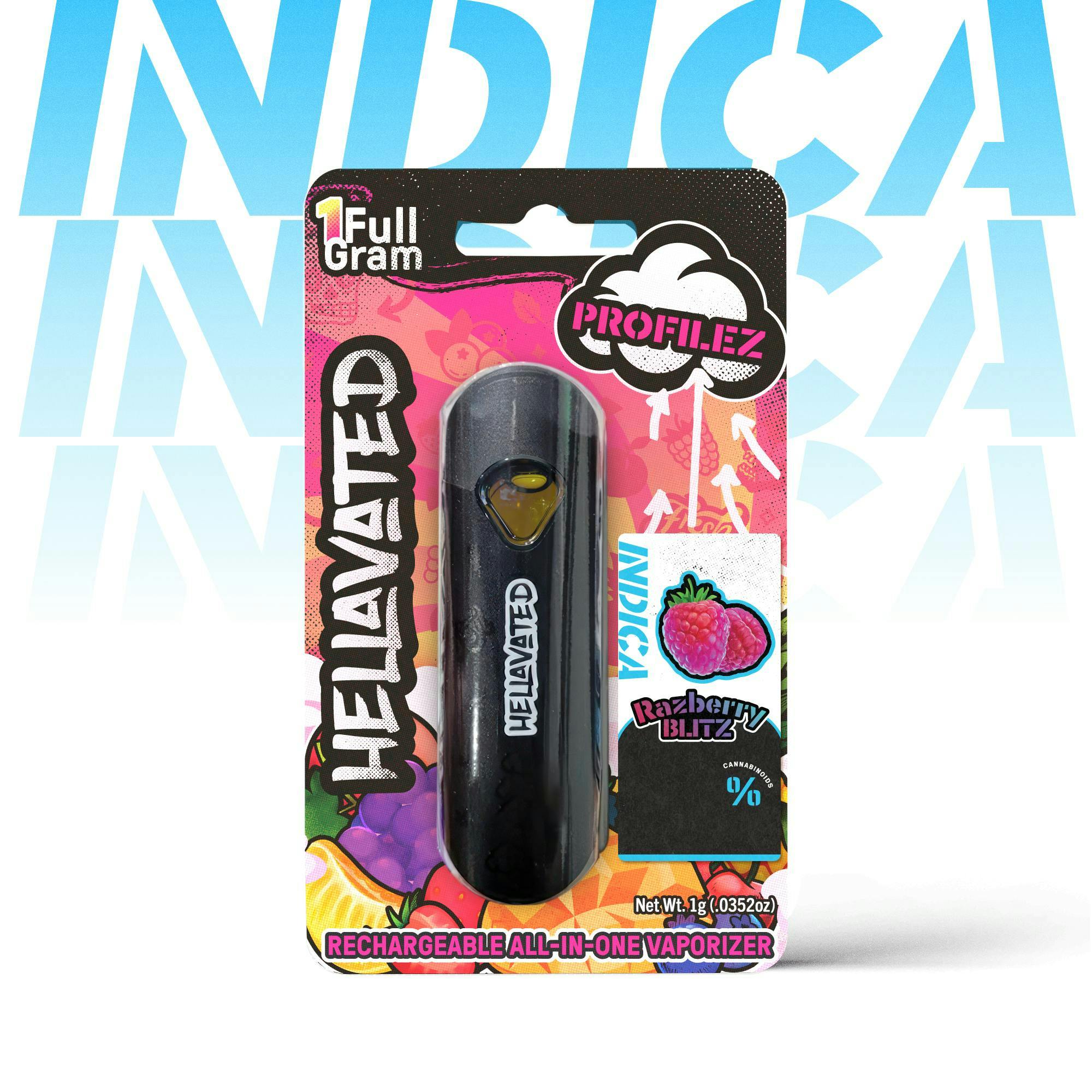 Hellavated - Razberry Blitz Profilez All In One 1g - 1