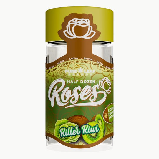Roses - KILLER KIWI Roses 6 Pack Sativa | Liquid Diamond Infused | 3.6G (.6g ea) - 1