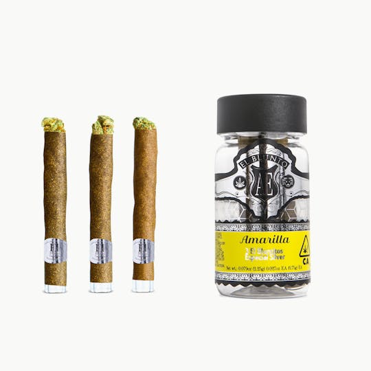 El Blunto by Albert Einstone's - El Bluntito Silver - Amarilla - .75g x 3pk - 1