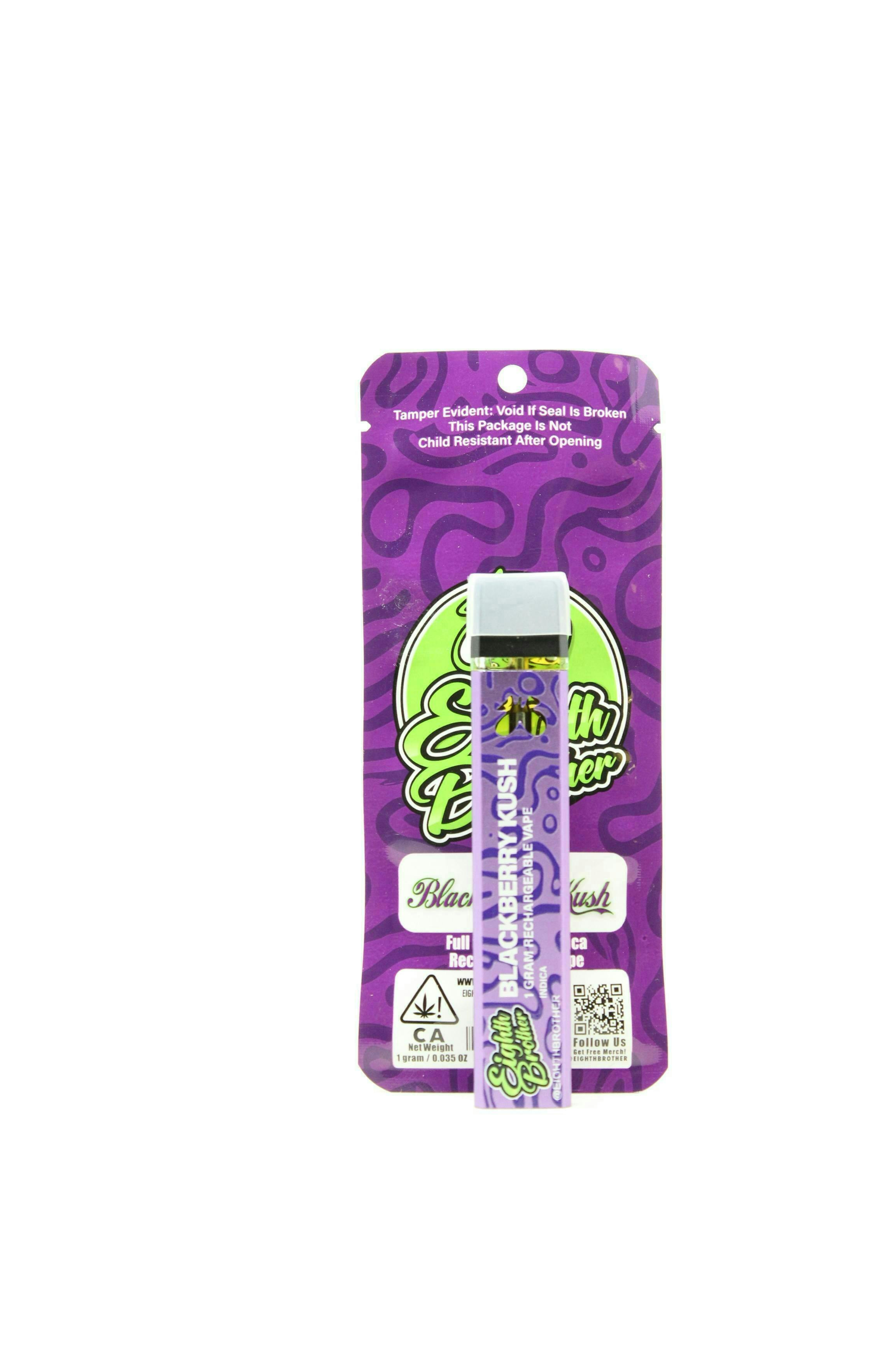 paru【YXインク】12.13.15.16.18.20 Eighth Brother | Blackberry Kush | AIO Disposable | 1g - Eighth