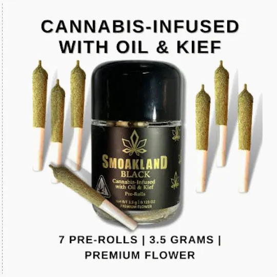 Smoakland - Smoakland Black | Durban Poison | Infused Minis | 0.5g ea | 7pk - 1