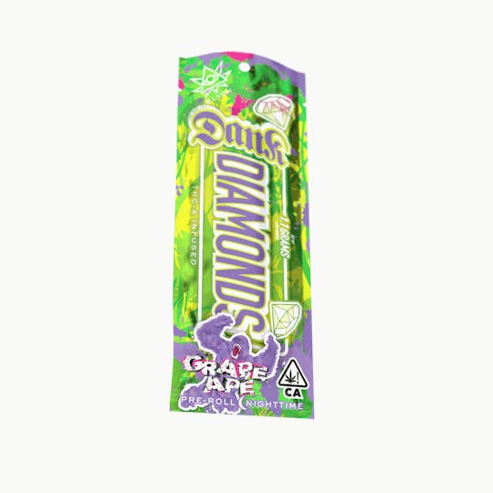 Bango Distribution - Grape Ape | Dank Diamonds Infused Pre-Roll | 1.1 Grams - 1