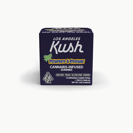 LA Kush - Los Angeles Kush - Peaches & Cream (Sour) Gummies - 100mg - 1