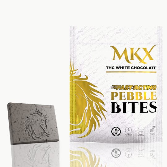 MKX Oil Co - Fast Acting White Chocolate Bites (Pebble) 100mg - 1