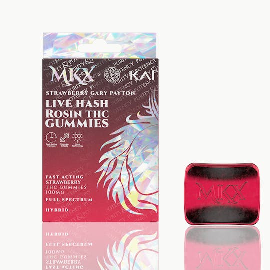 MKX Oil Co - MKX Live Hash Rosin Gummies (100mg)- Strawberry Gary Payton - 1