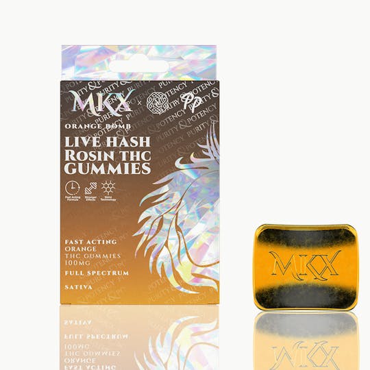 MKX Oil Co - MKX Live Hash Rosin Gummies (100mg)- Orange Bob - 1