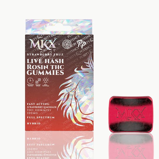 MKX Oil Co - MKX Live Hash Rosin Gummies (100mg)- Strawberry Fruz - 1