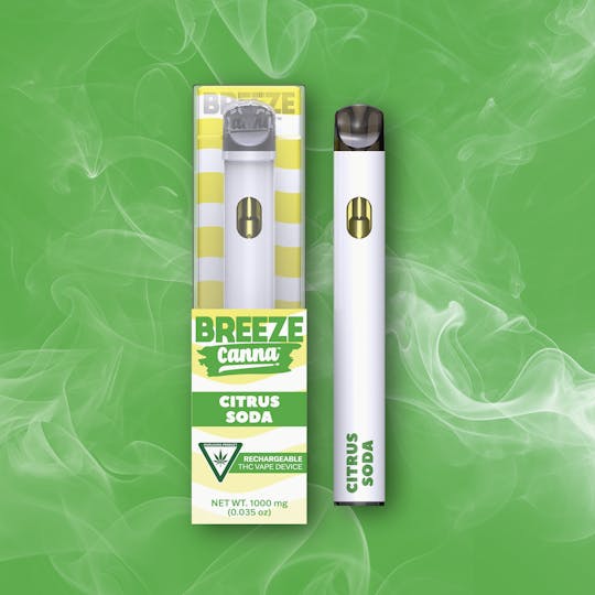Breeze Canna - Citrus Soda - Classic 1g PLUS Vape Device — BREEZE Canna - 1