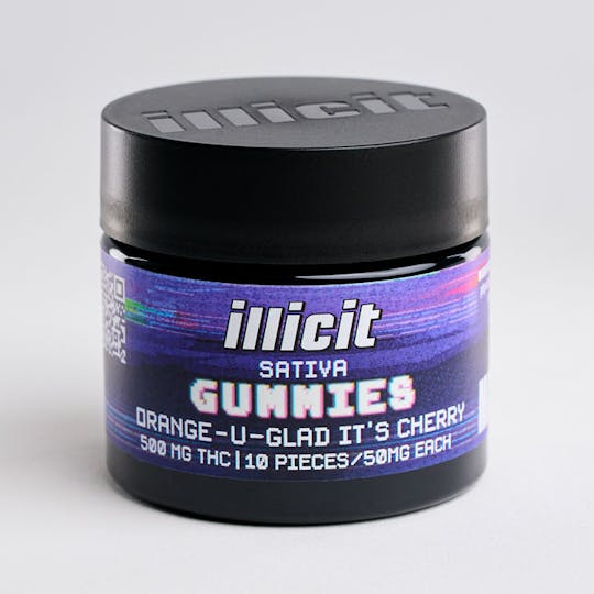 ILLICIT - Orange-U-Glad It's Cherry 500MG Sativa Gummies - 1