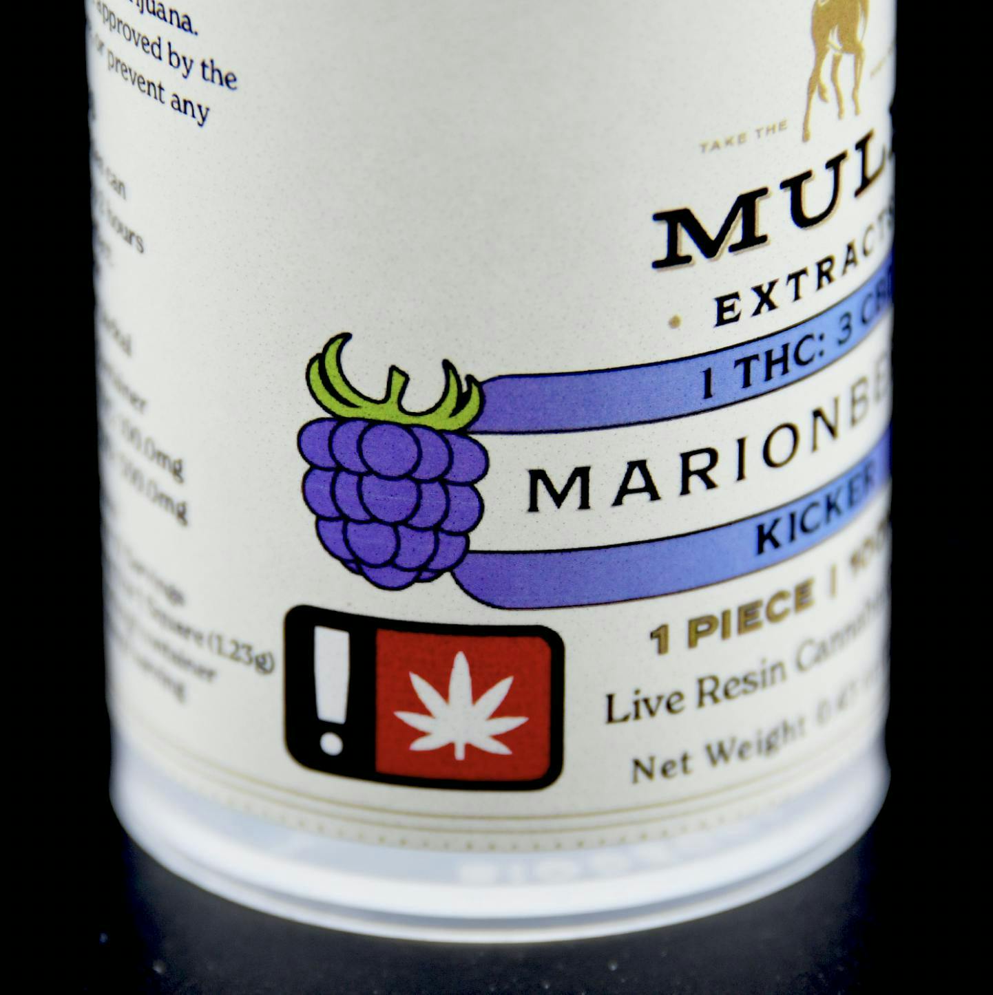 Mule Extracts - Mule Extracts | Marionberry 1:3 Kicker Gummy | THC:CBD | 100mg THC | Single - 1