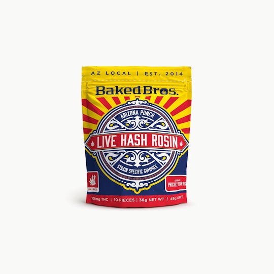 Baked Bros - Baked Bros Live Hash Rosin Gummie | Arizona Punch | 100mg - 1