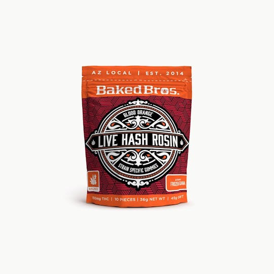 Baked Bros - Baked Bros Live Hash Rosin Gummie | Blood Orange | 100mg - 1