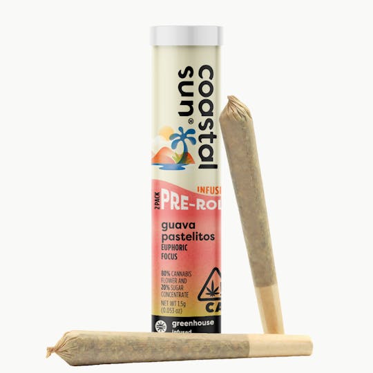 Coastal Sun - Guava Pastelitos Infused Greenhouse 0.75 Pre-Roll 2pk 1.5g - 1