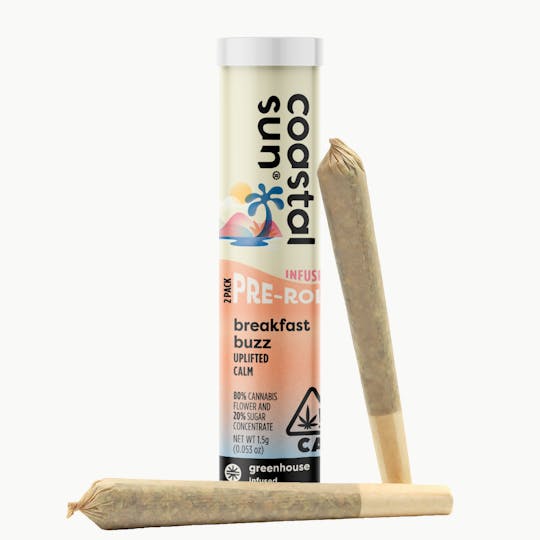 Coastal Sun - Breakfast Buzz Infused Greenhouse 0.75g Pre-Roll 2pk 1.5g - 1
