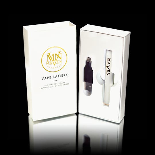 Maven Genetics - Maven 510 Thread Battery - White - 1