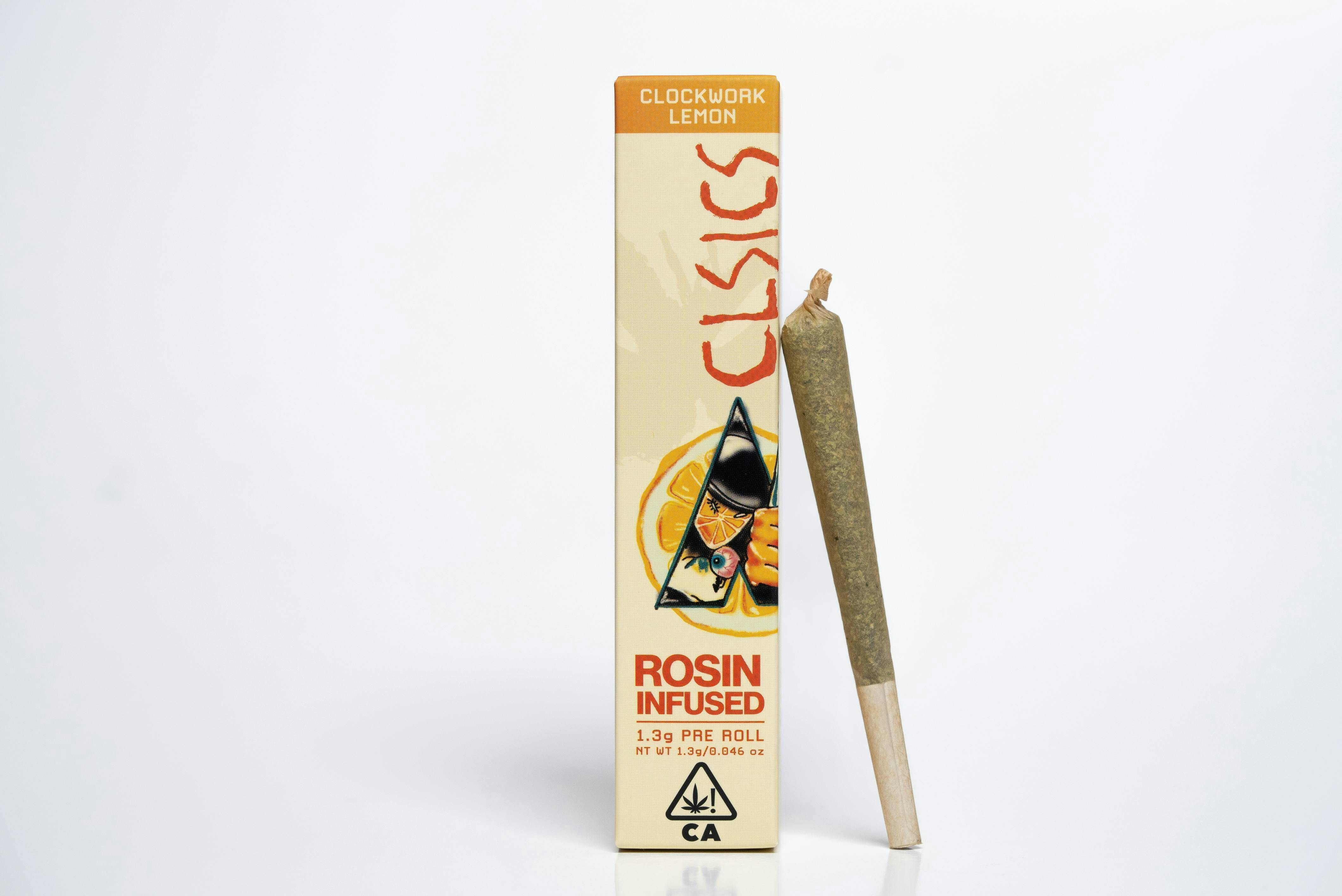 CLSICS Rosin & Rosin Infused Pre Rolls - CLSICS - Clockwork Lemon - Rosin Infused Joint - 1.3g - 1
