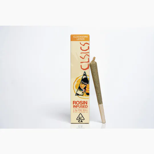 CLSICS Rosin & Rosin Infused Pre Rolls - CLSICS - Clockwork Lemon - Rosin Infused Joint - 1.3g - 1