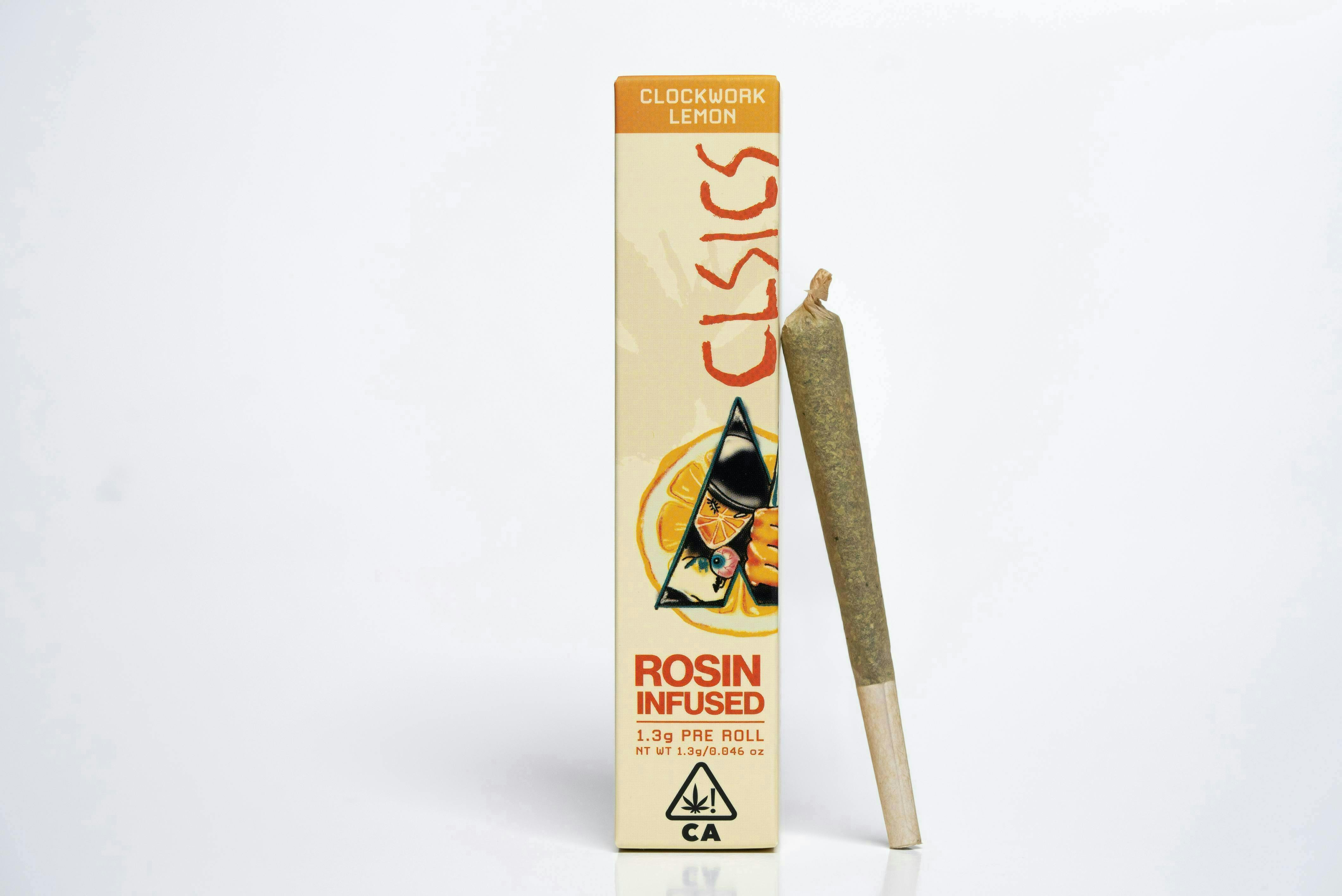 CLSICS Rosin & Rosin Infused Pre Rolls - CLSICS - Clockwork Lemon - Rosin Infused Joint - 1.3g - 1